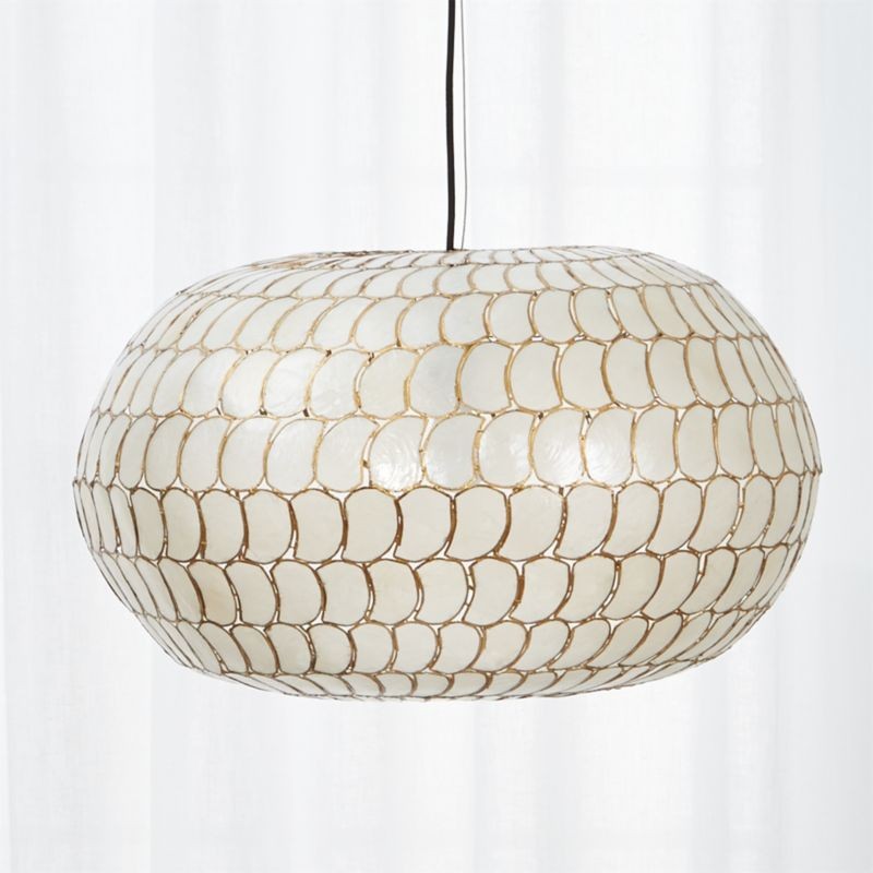 Luna Capiz Pendant Light + Reviews | CB2 | CB2