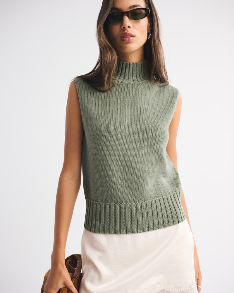 Mockneck Sweater Shell Top | Abercrombie & Fitch (US)