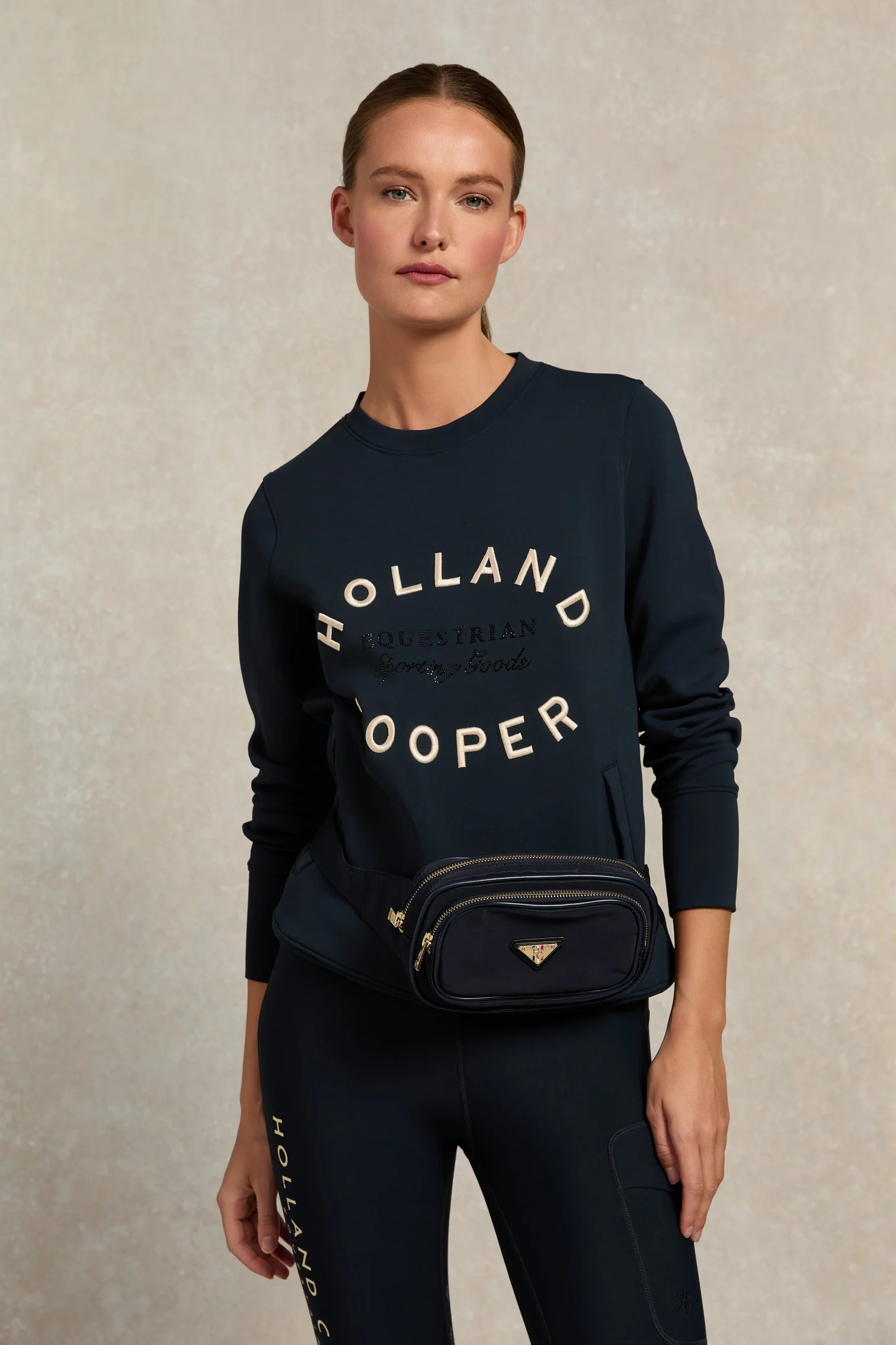 Country Camera Bag (Black Leather) | Holland Cooper