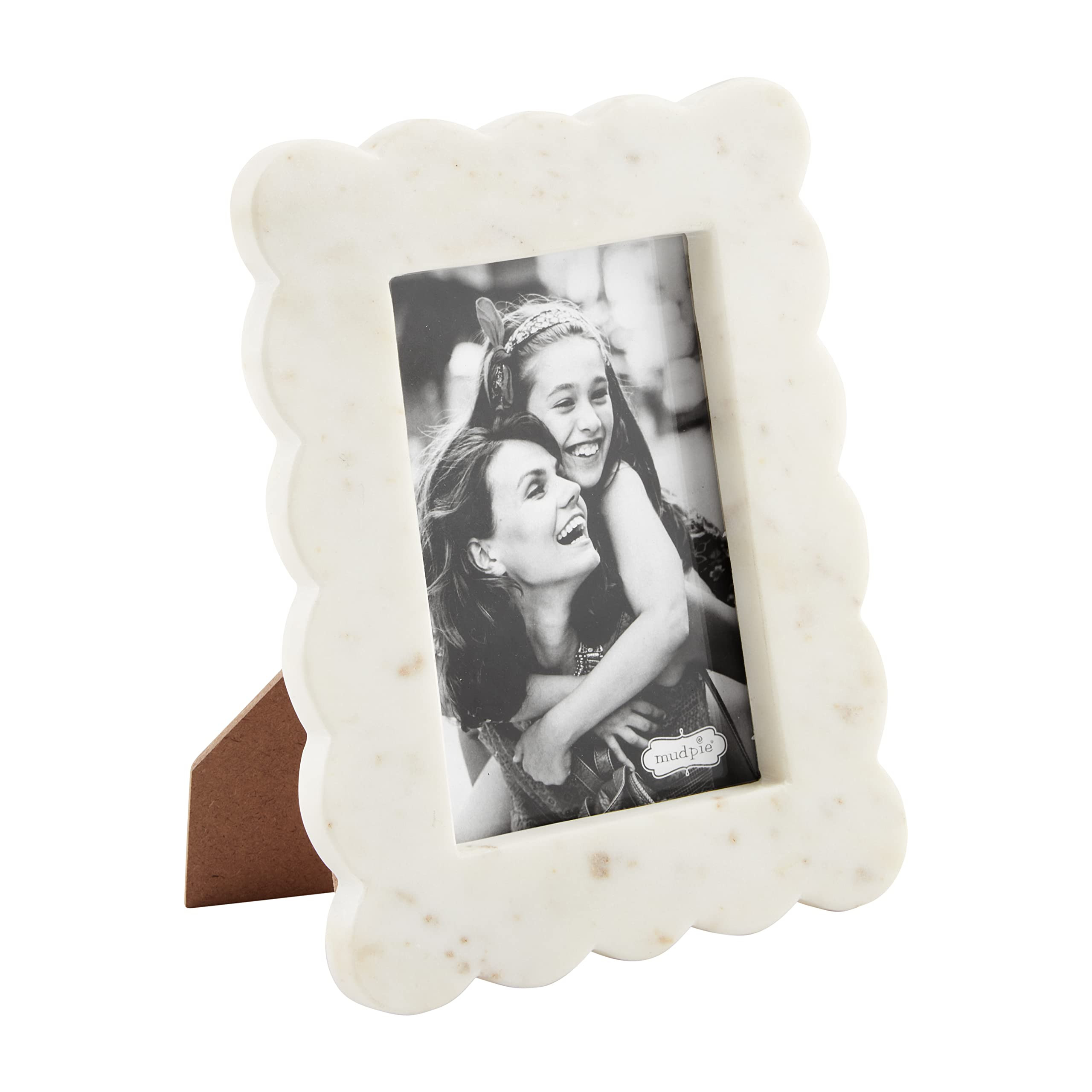 Mud Pie Scalloped Marble Frame, Small, 4x6 | Amazon (US)