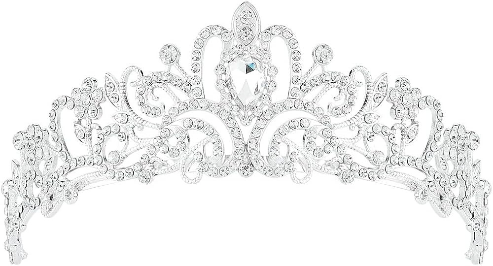 AOPRIE Silver Tiaras and Crowns for Women Girls Princess Crystal Crown with Combs Women's Headban... | Amazon (US)