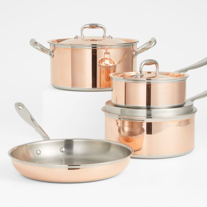 RFN by Ruffoni Copper 7-Piece Cookware Set | Crate & Barrel | Crate & Barrel