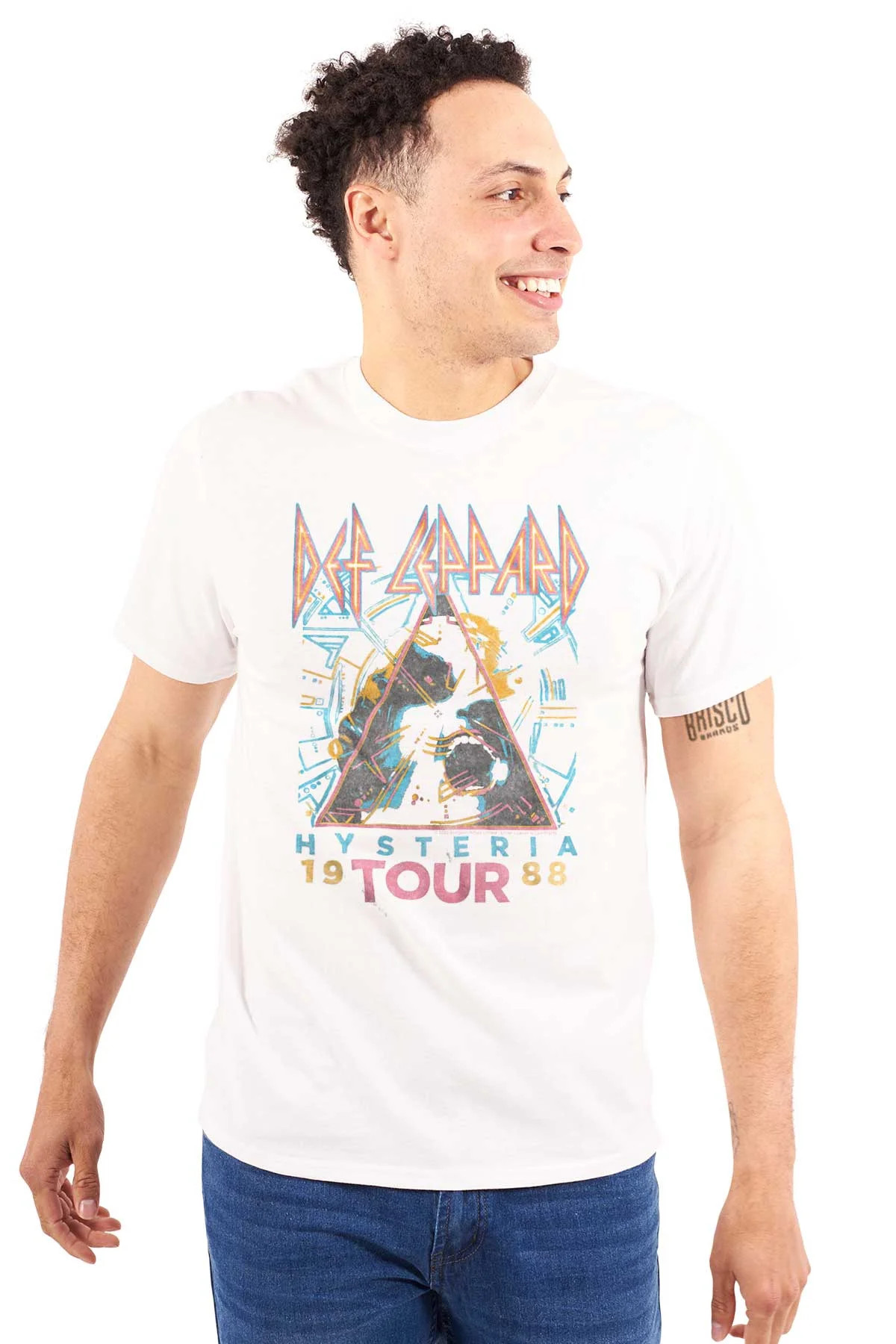 Def Leppard 1988 Hysteria Tour Men's Graphic T Shirt Tees Brisco Brands | Walmart (US)