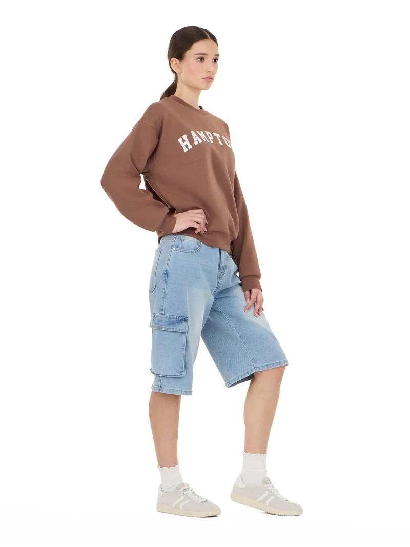 Forever 21 Women's and Women's Plus Destination Fleece Crewneck, Sizes XXS-4X | Walmart (US)
