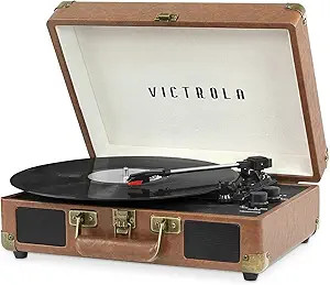 Victrola Vintage 3-Speed Bluetooth Portable Suitcase Record Player with Built-in Speakers | Upgra... | Amazon (US)