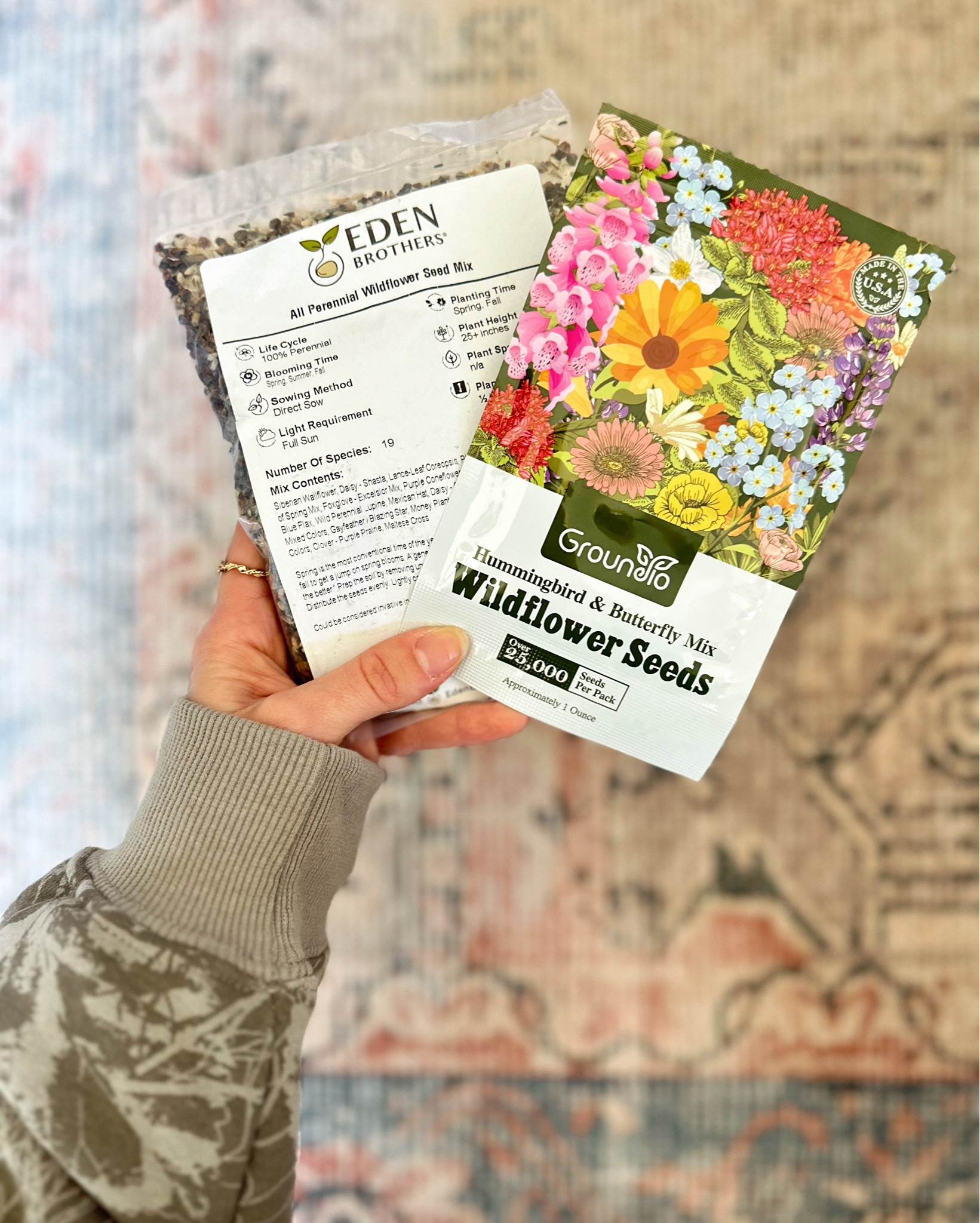 Looking to plant some wildflowers?! 
I just bought both these wildflower seeds to plant at our new house in the back by our trees! We are zone 6 in MO! So these will do great 🌸🪻🌷🌻🌼💐🪷

#LTKHome #LTKSeasonal #LTKFamily