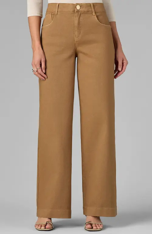 Wit & Wisdom Sam High Waist Wide Leg Jeans in Candied Walnut at Nordstrom, Size 18 | Nordstrom