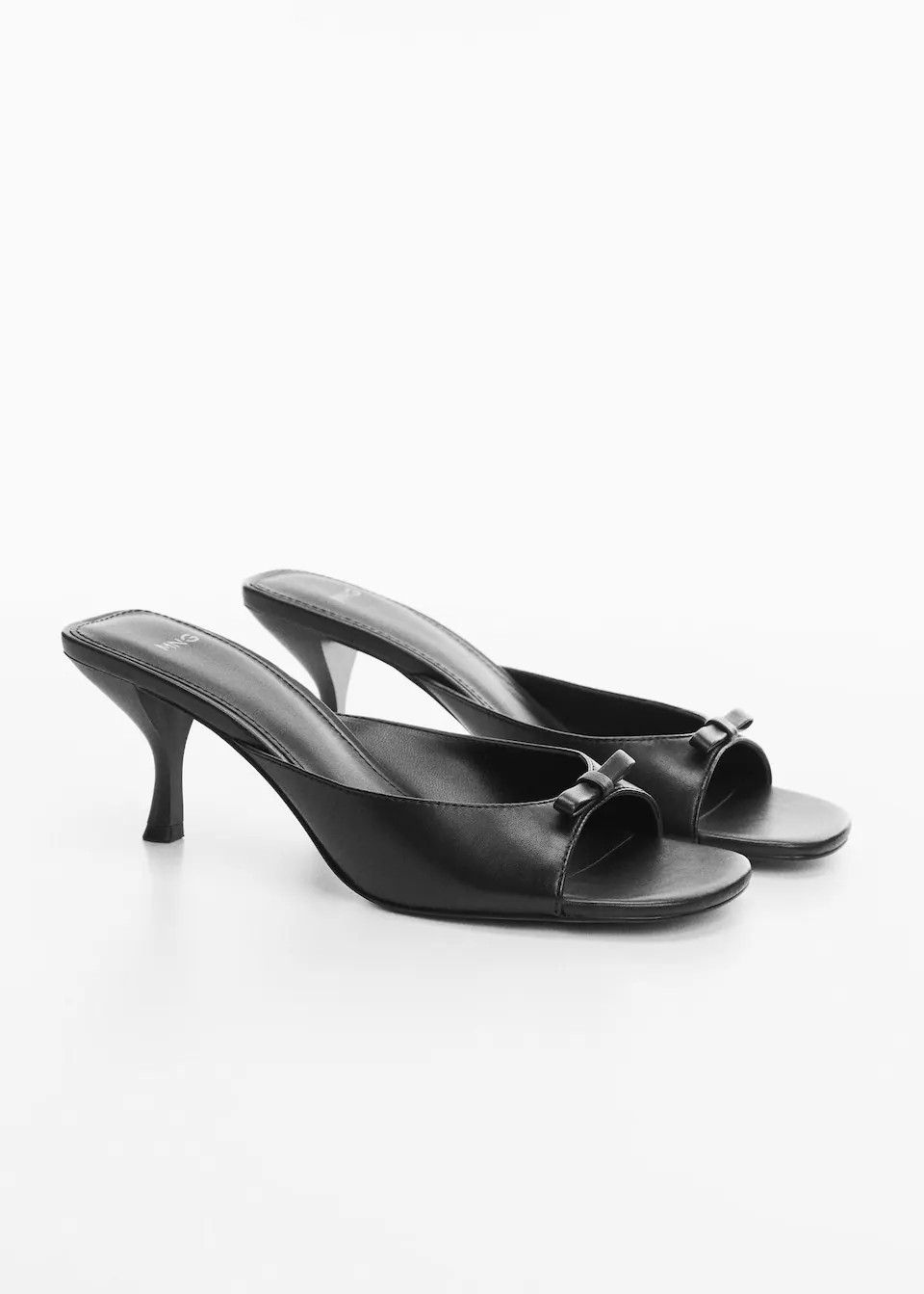 Bow leather sandals -  Women | #tiendas.nombre.cabecera.she USA | MANGO (US)