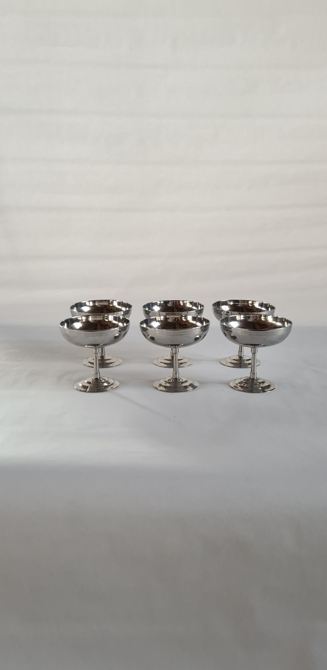 Vintage-Dessertbecher aus Edelstahl | 6er-Set Vintage-Coupes | Letang Remy Frankreich | Retro-Eis... | Etsy (US)