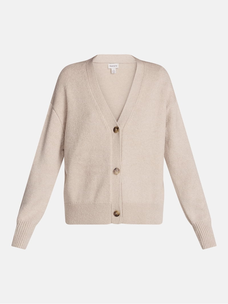 Scenario Women's Button Front Lightweight Cardigan, Sizes XS-XXXL | Walmart (US)