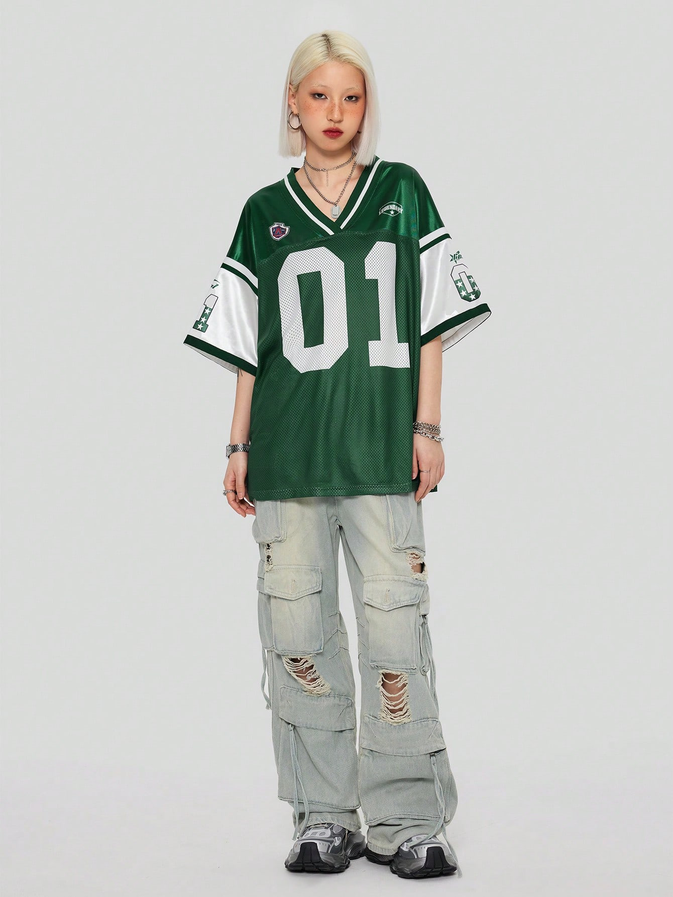 SHEIN Coolane Summer Casual Sports Color-Block Loose Short Sleeve T-Shirt With Digital Print And ... | SHEIN