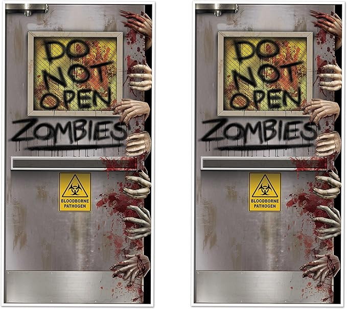 Beistle Zombie Lab Door Covers, 5’ x 30”, 2 Pieces – Plastic for Indoor & Outdoor Use – E... | Amazon (US)