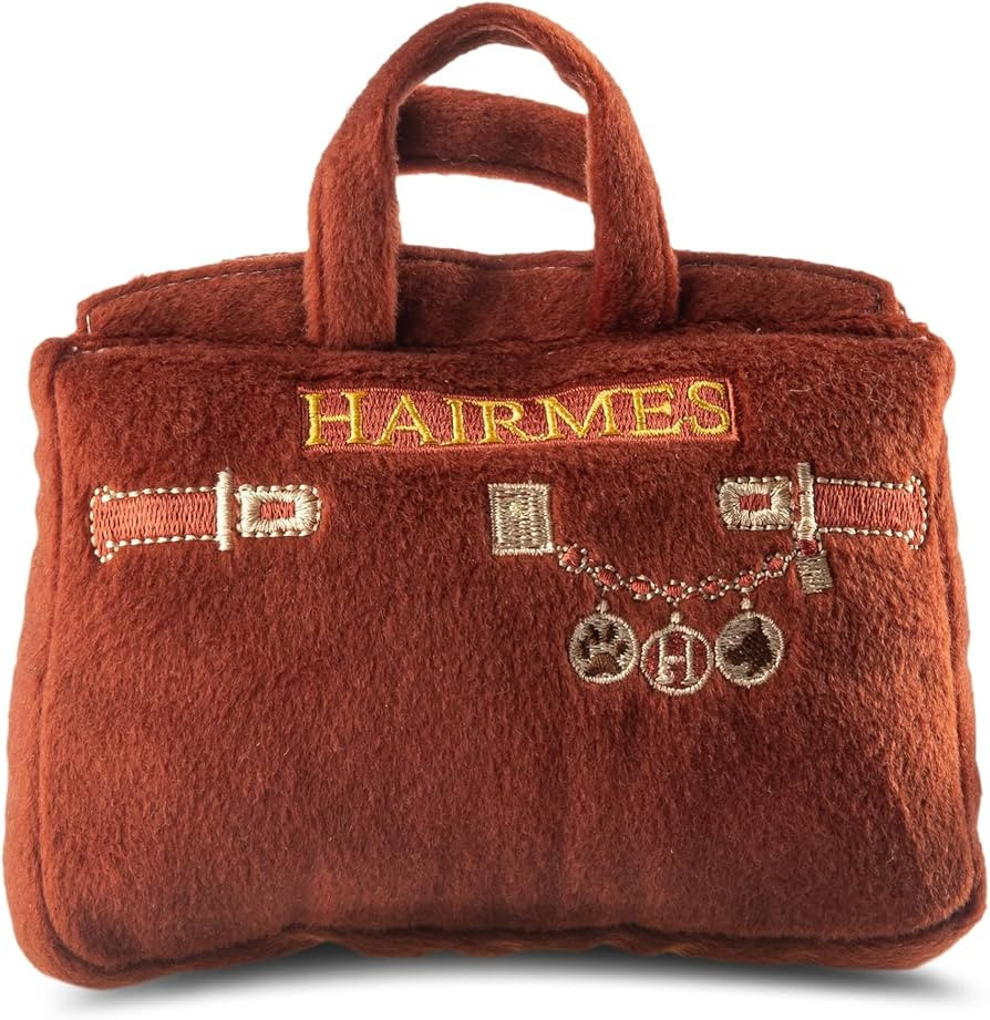 Dog Diggin Designs Hairmes Bag Plush Dog Toy \u2013 Squeaky Parody Fashion Dog Toy from Runway Pu... | Amazon (US)