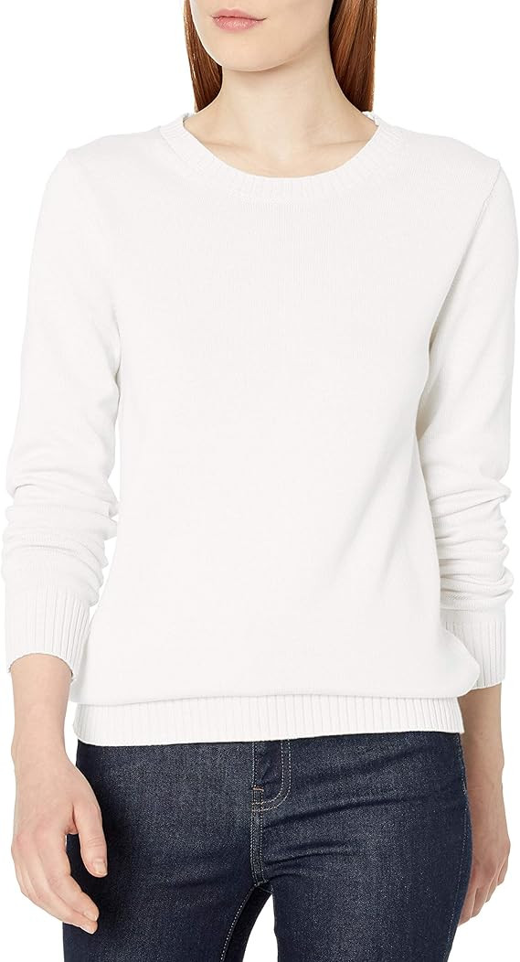Amazon Essentials Women's Crewneck Sweater, 100% Cotton | Amazon (US)