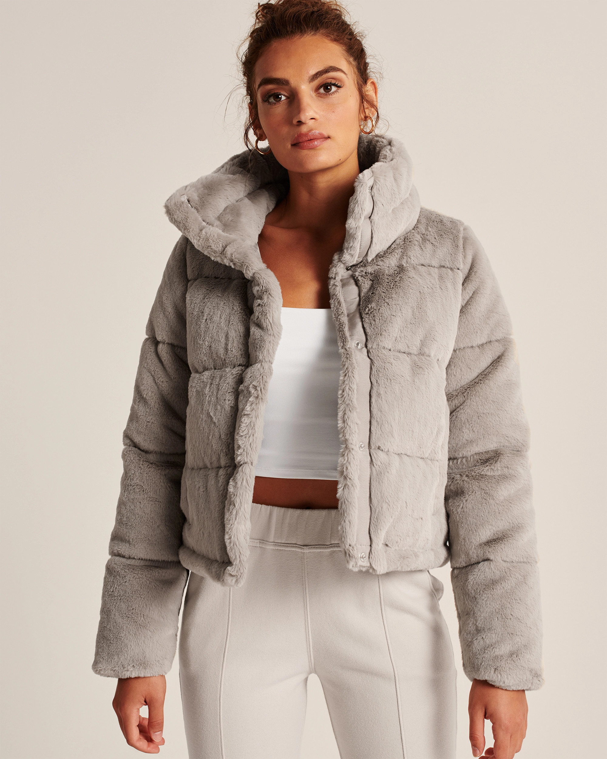 Faux Fur Mini Puffer | Abercrombie & Fitch (US)