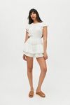 UO Belle Ruffle Sleeve Romper | Urban Outfitters (US and RoW)