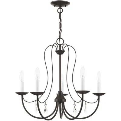 Gaiwan 5 - Light Candle Style Classic / Traditional Chandelier with Crystal Accents | Wayfair North America