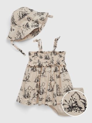 Baby Linen-Cotton Brannan Bear Dress Set | Gap (US)
