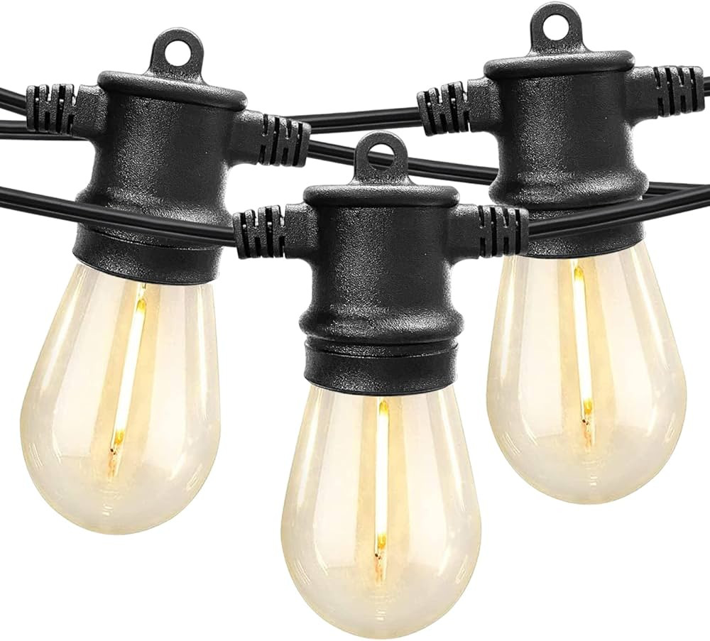 SUNTHIN Outdoor String Lights, 96FT Patio Lights with 32 LED Shatterproof Bulbs, Hanging for Outs... | Amazon (US)