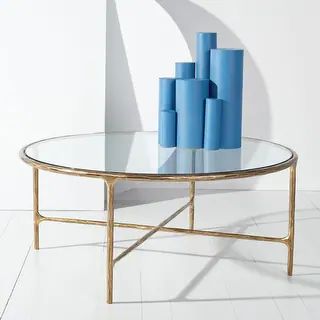 SAFAVIEH Couture Jessa Round Metal Coffee Table - 36" W x 36" L x 15" H | Bed Bath & Beyond