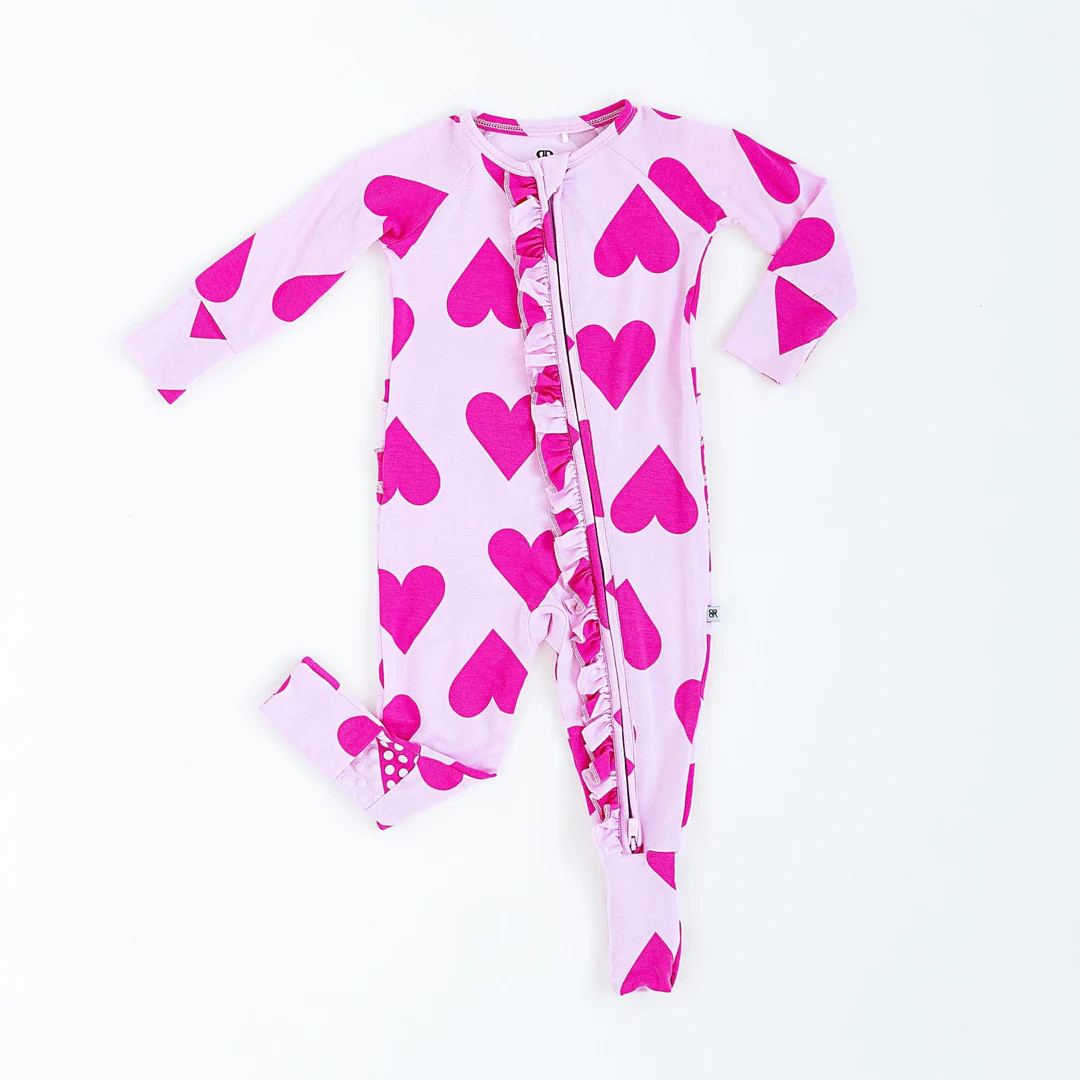 Perfectly Pink Convertible Ruffle Romper | Bums & Roses