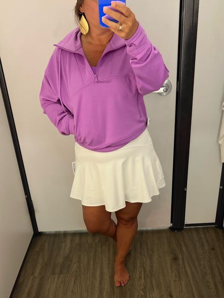 Loving this pop of color. This skirt has shorts and would be perfect for tennis, pickleball, running or hiking. Lots of color options in the top and skirt. Both on sale  

#LTKsalealert #LTKfitness #LTKActive