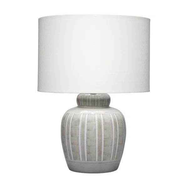 Mayolo Ceramic Table Lamp with Linen Shade | Birch Lane