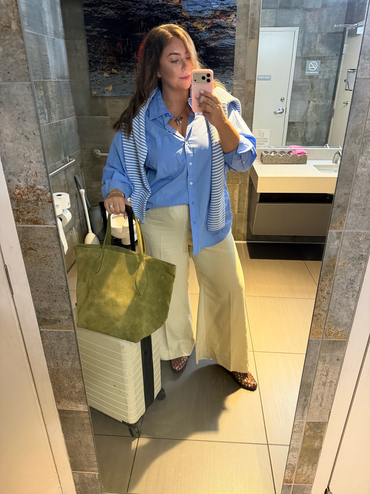 Wearing size XXL in pants & XL in button down and sweater.

#LTKSeasonal #LTKPlusSize #LTKTravel