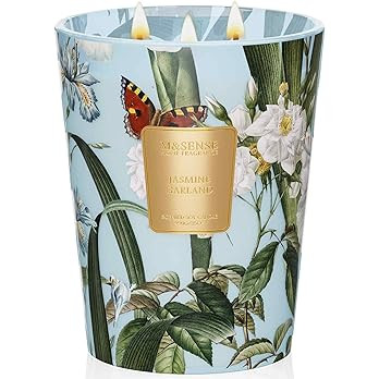 M&SENSE Jasmine Candles Highly Scented 3 Wick 35oz 150 Hours Burn Extra Large Jar Candles for Wom... | Amazon (US)