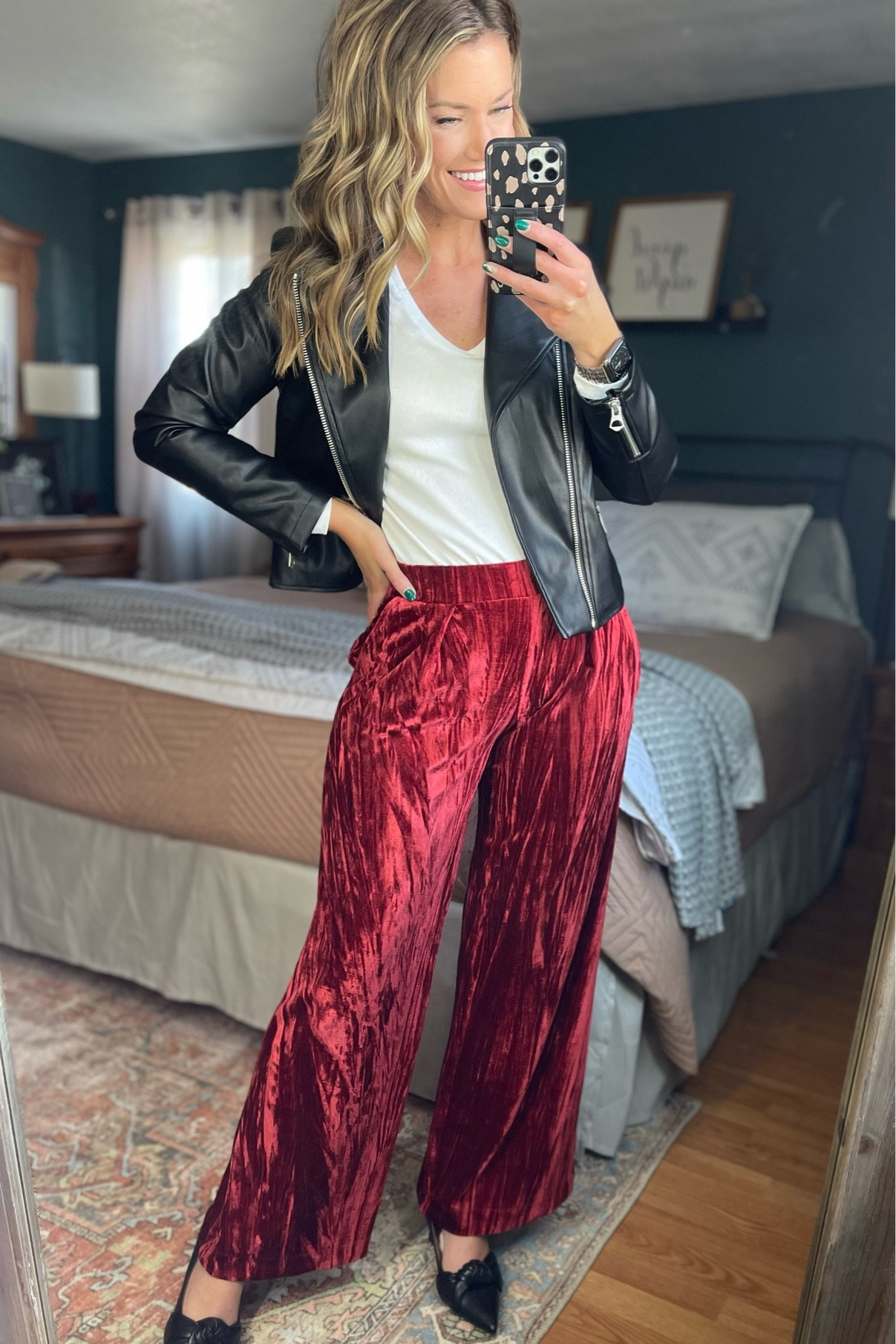 Target pull on velvet pants 
TTS wearing small 

#LTKSeasonal #LTKHoliday #LTKsalealert