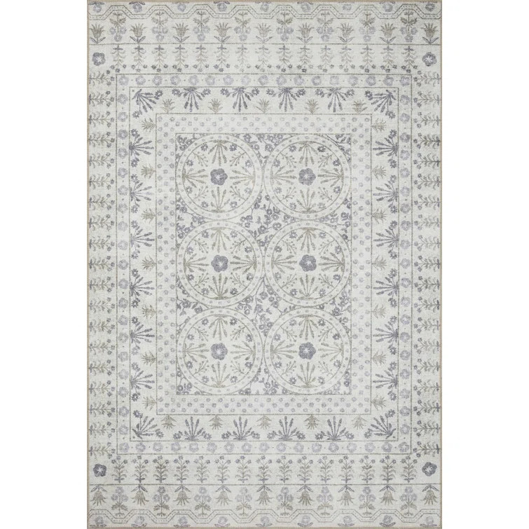 Rifle Paper Co. x Loloi Maison MAO-03 Rosette Ivory Rug | Wayfair North America