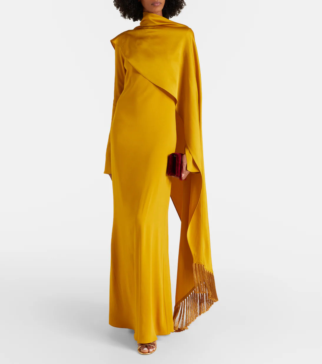 Mounia caped crêpe cady gown | Mytheresa (US/CA)