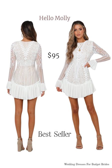 This long sleeve white dress under $100 at Hello Molly is the perfect bachelorette or bridal shower mini dress for a fall or winter bride.

Event dress. Winter dresses. Boho dress. Fall dresses. Fall wedding. Rehearsal dinner dress. Bride to be. Party dress. Honeymoon dress.

#LTKwedding #LTKSeasonal #LTKstyletip