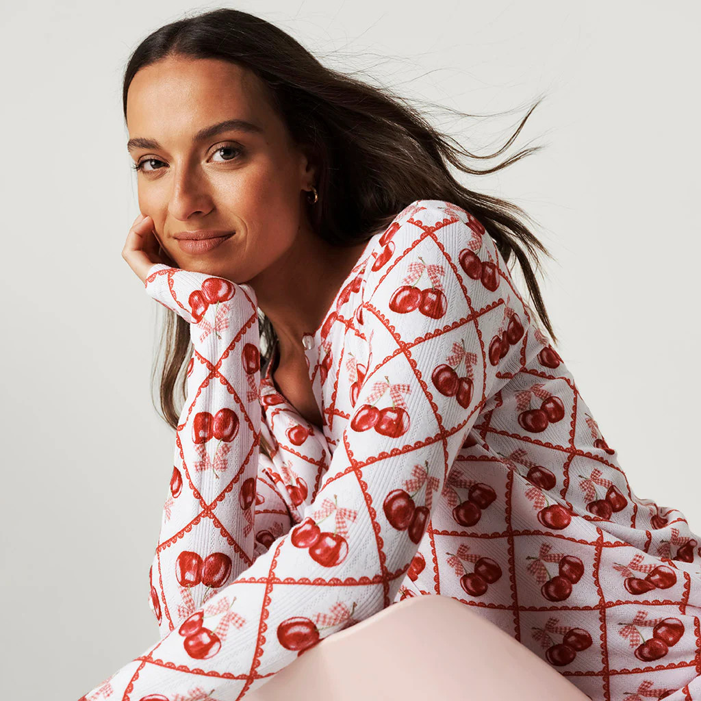 Cherry Red Women's Cardigan | Cheryl | Posh Peanut