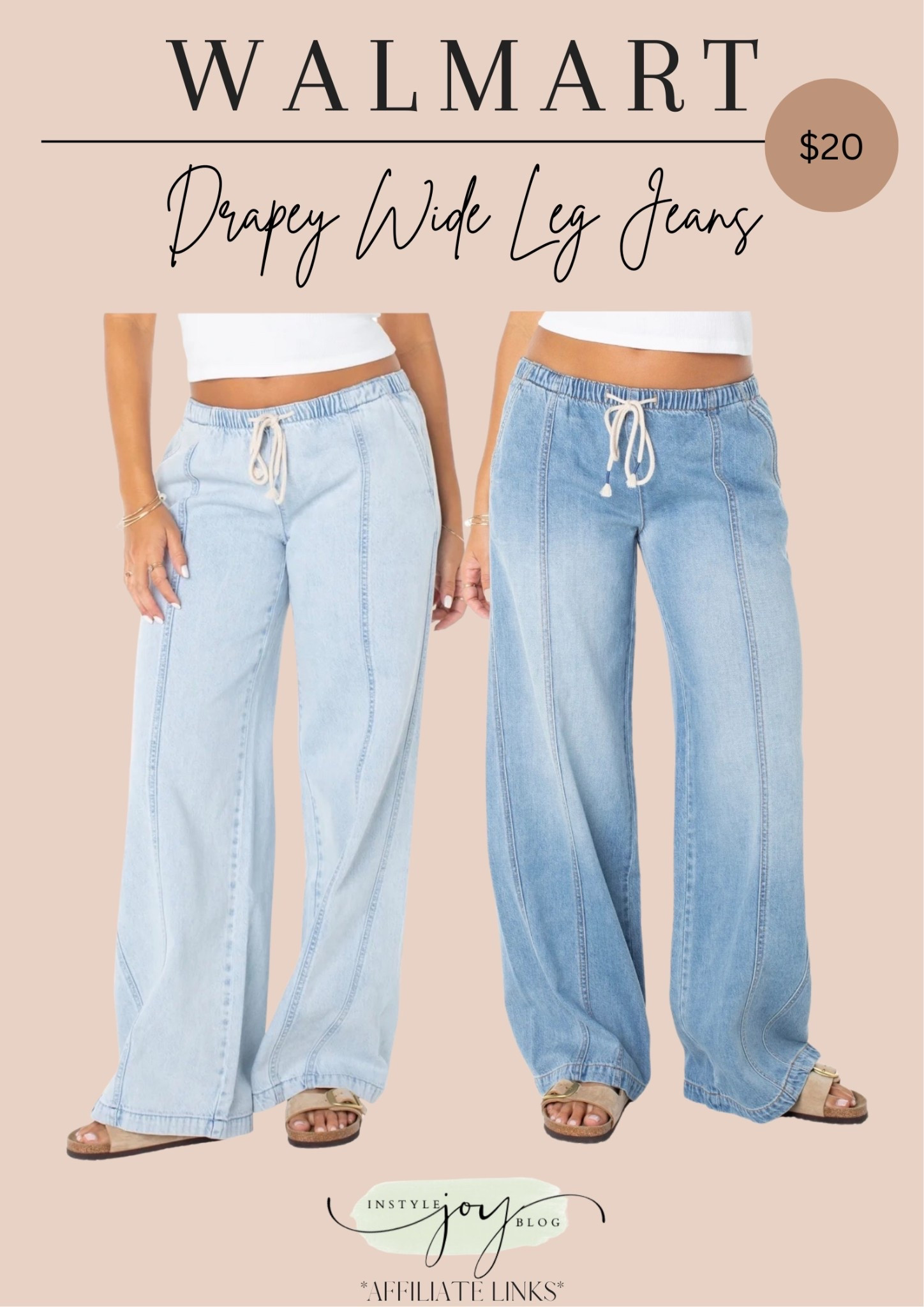 Walmart Celebrity Pink Women's and Women's Plus Drapey Wide Leg Jeans, Sizes XS-4X

#LTKTravel #LTKSeasonal #LTKootd