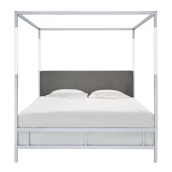 Bowdoin Upholstered Low Profile Canopy Bed | Wayfair North America