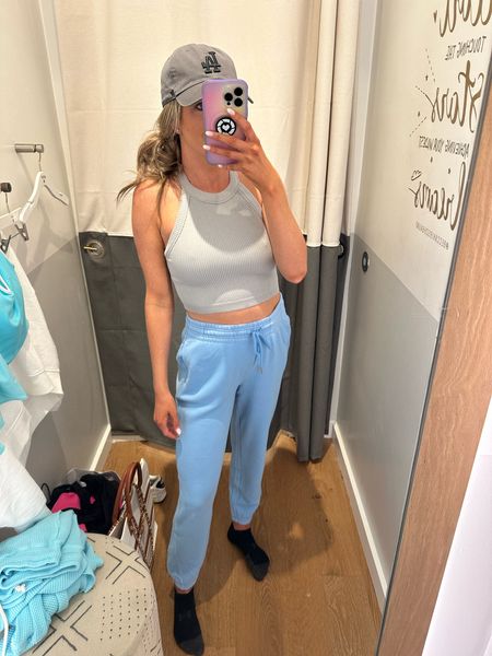 This ribbed crop top and sweatpants are amazing! 25% off both today! Perfect for travel outfit 

#LTKfindsunder100 #LTKSpringSale #LTKfindsunder50