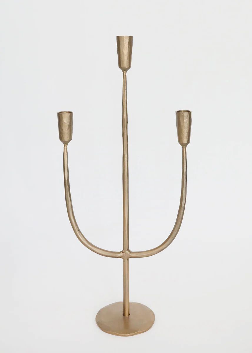 Antique Gold Candelabra Candle Holder - 21.5 | Afloral