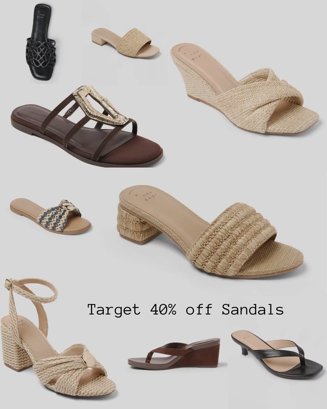 Target sandals are SO good right now.
40% off + some under $20 🙌

#LTKsalealert #LTKshoecrush #TargetStyle #TargetFinds #SandalSeason #LTKunder50 #SummerStyle #DesignerInspired #TargetFashion #LTKover40

#LTKSaleAlert #LTKOver40 #LTKSeasonal