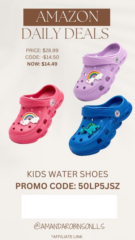 Amazon Daily Deals
Kids water shoes 

#LTKSaleAlert #LTKShoeCrush