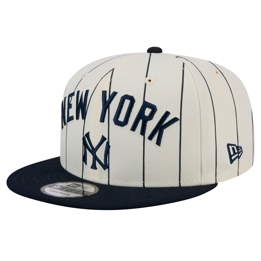New York Yankees New Era Jersey Pinstripe 9FIFTY Snapback Hat - White | Lids