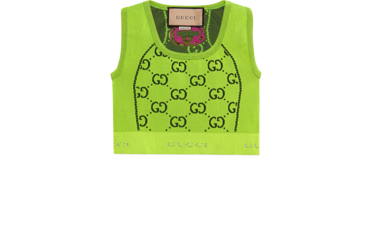 Gucci GG jersey jacquard sleeveless top | Gucci (US)