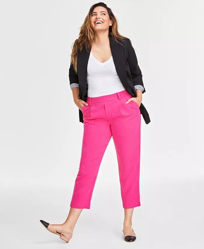 On 34th Women's Double-Weave Pull-On Ankle Pants, Created for Macy's - Macy's | Macys (US)