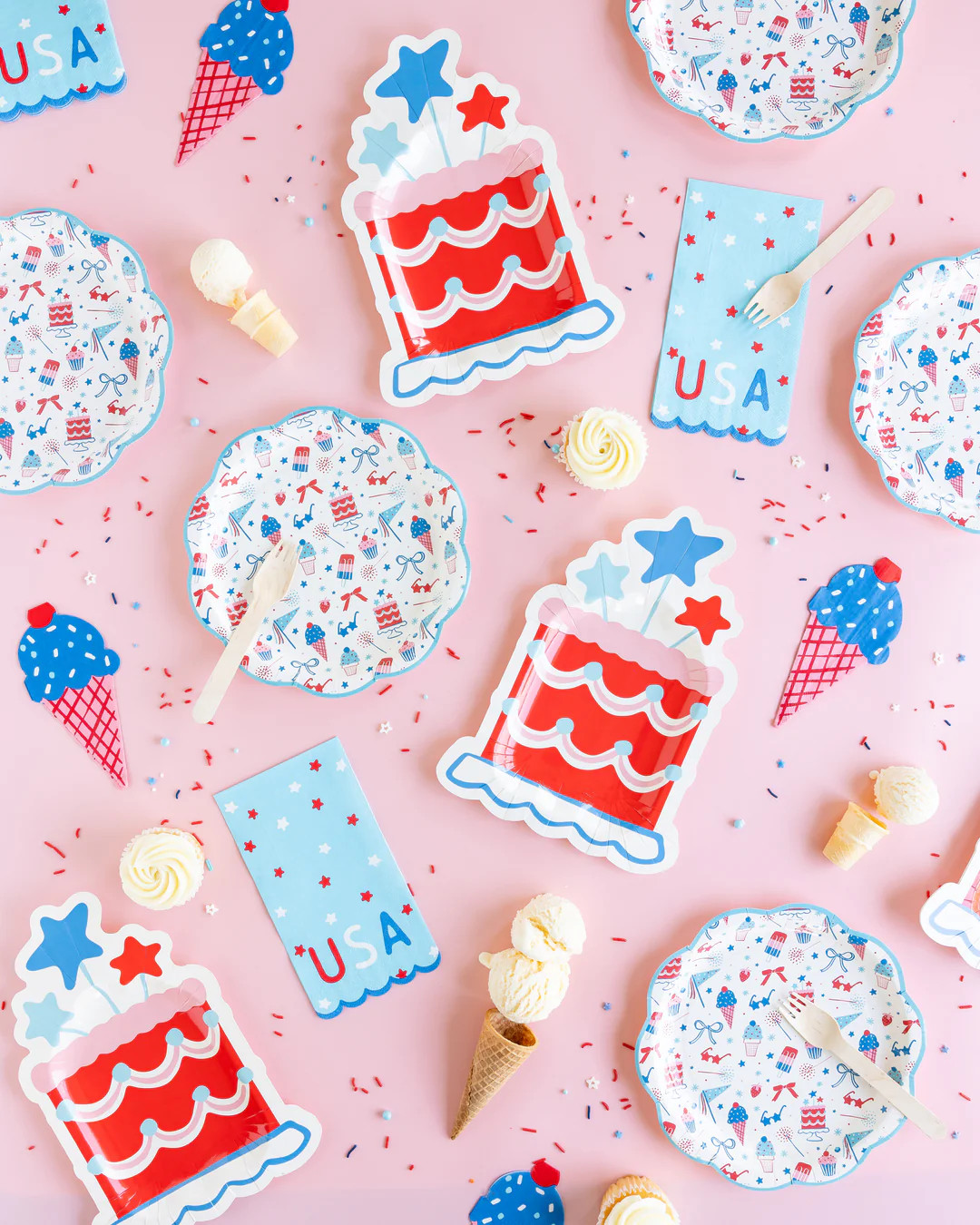 Ice Cream Shaped Dinner Napkin | My Mind's Eye