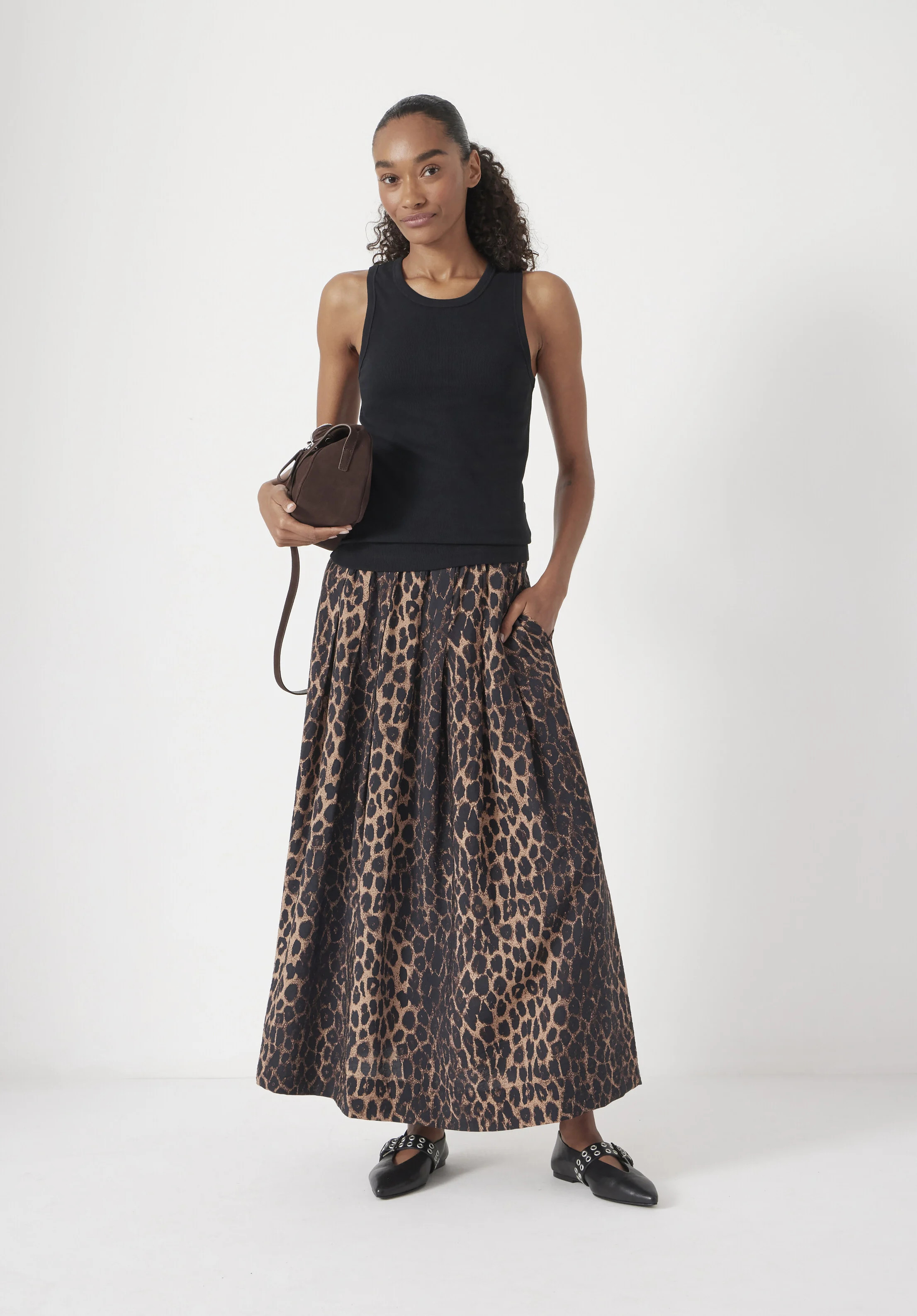 Ivy Pleated Air Flow Midi Skirt | Hush UK