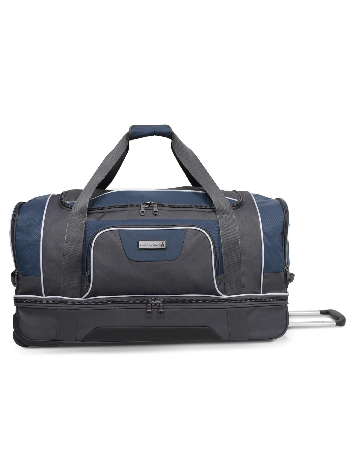 SwissTech Wanderer 30" Rolling Drop Bottom Travel Duffel Bag, Blue, 30.5x16x13.5" - Walmart.com | Walmart (US)