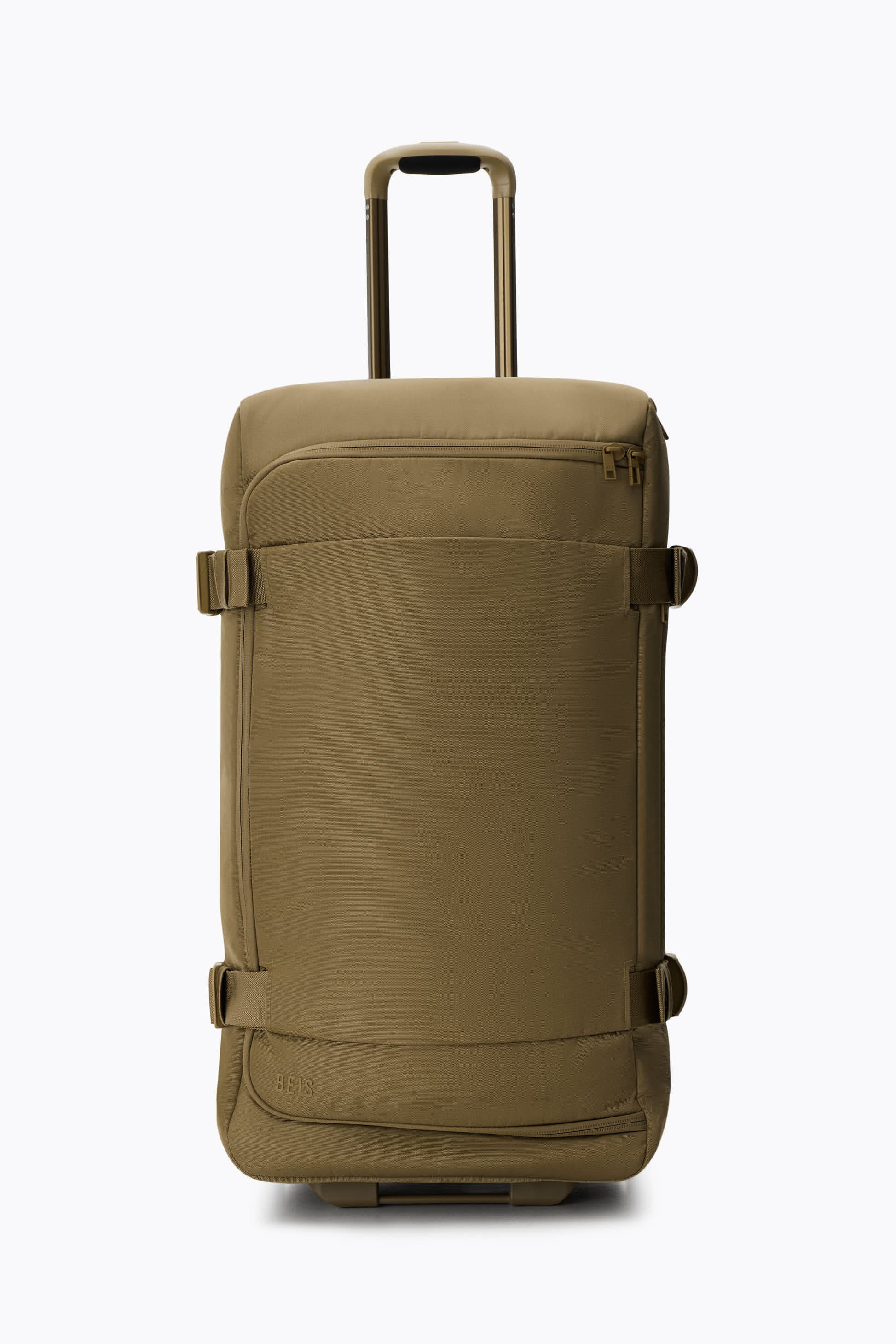 B\u00c9IS 'The Pro-Rolling Duffle Check-In' in Khaki - Khaki Rolling Duffle Bag for Travel | BEIS