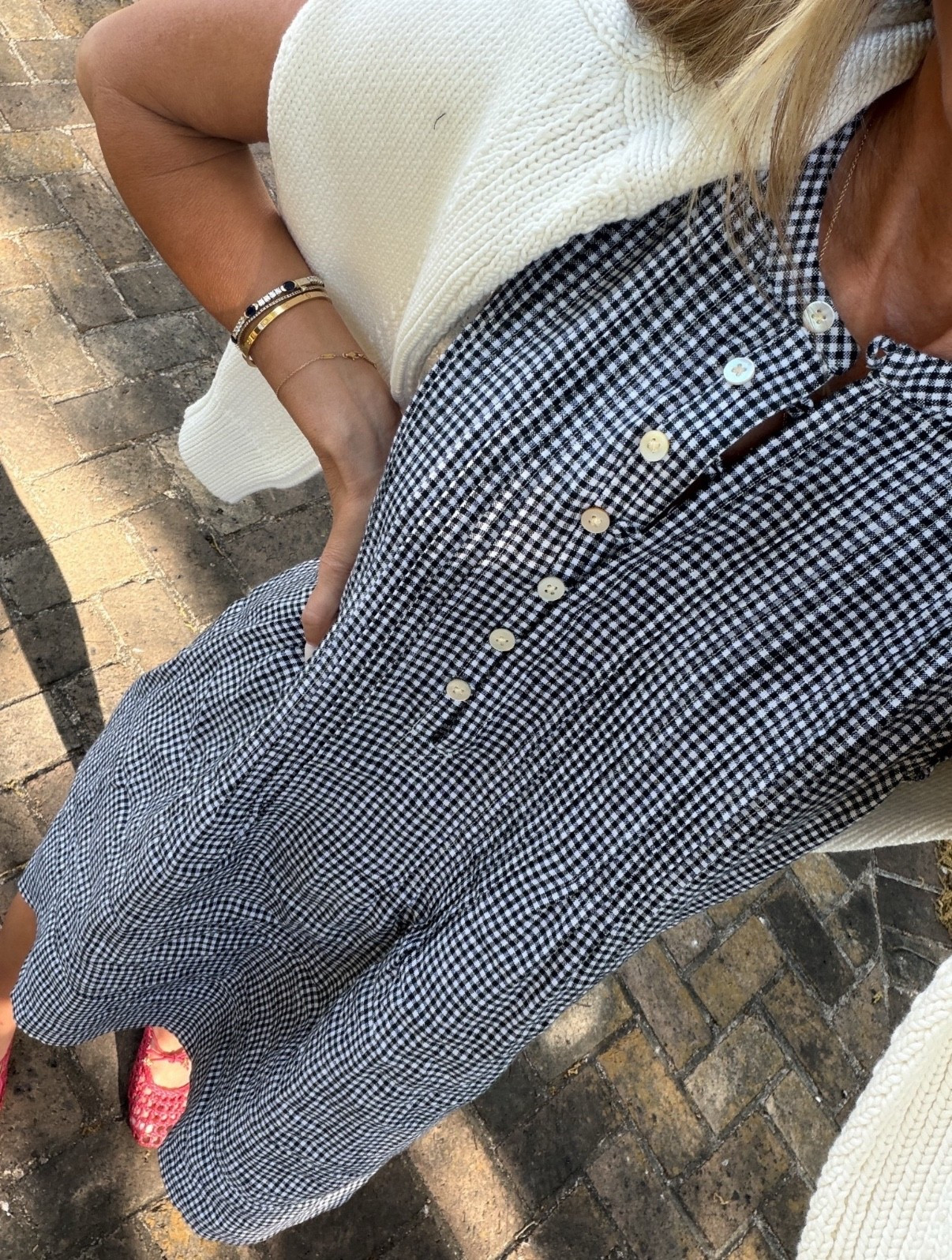 I’m 5’6’’. Quince b&w dress wearing size XS

#LTKootd #LTKgrwm #LTKSeasonal