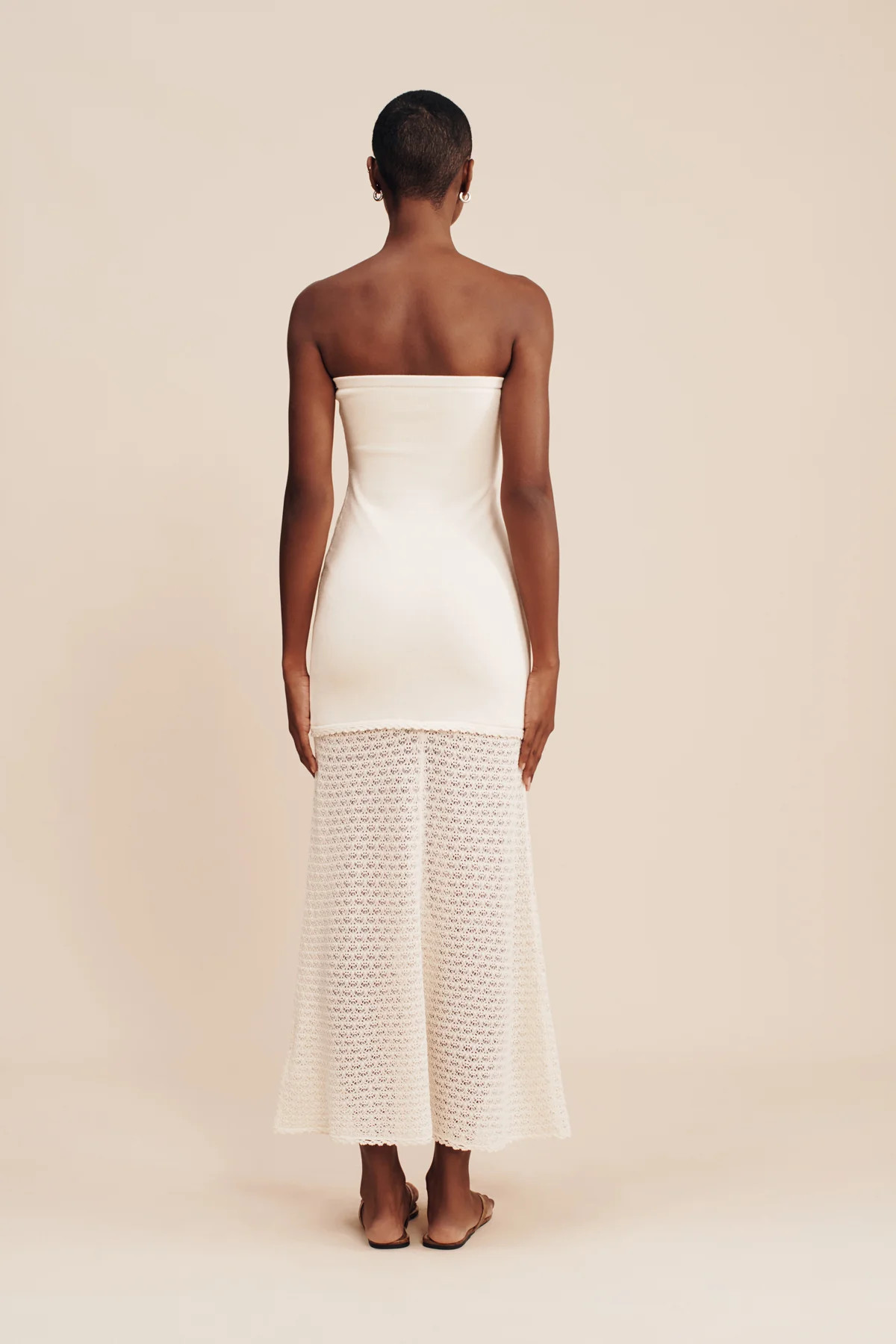 ROMY STRAPLESS DRESS - CREAM | POSSE (US)