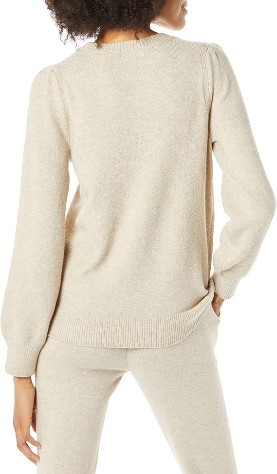 Amazon Essentials Women's Soft Touch Pleated Shoulder Crewneck Sweater | Amazon (US)